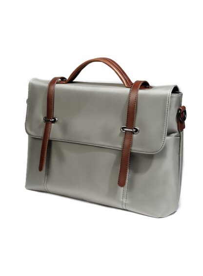 AW leather business bag Grey AWLAPBG037 - Image 2