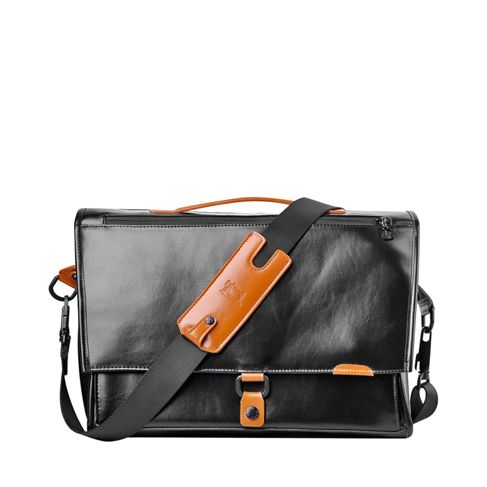 AW Leather Business Bag BLACK